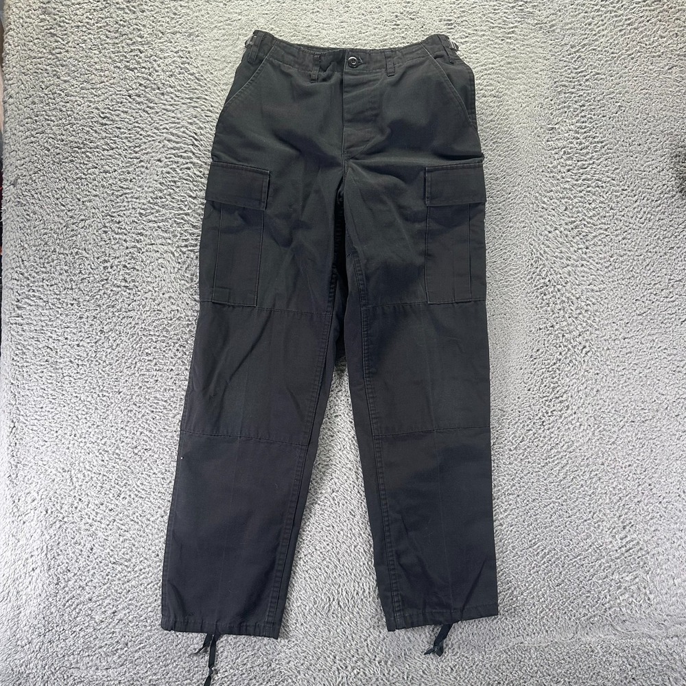 Galls Pant Mens 28x31 Black Ripstop Cargo Straight Leg Tactical Uniform Baggy